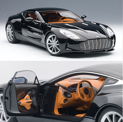 AutoArt 1/18 Austin Martin One 77 Black Pearl